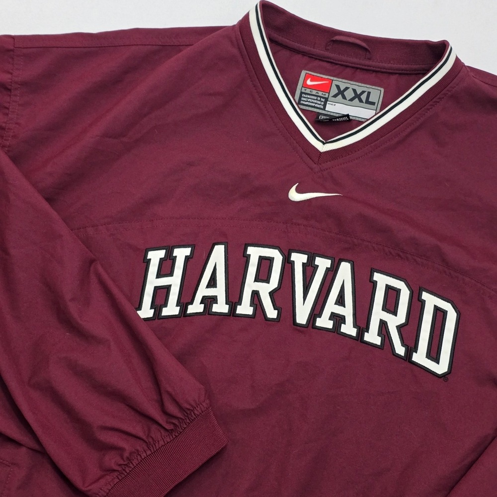 Nike Team Harvard University Windbreaker Pullover Maroon XXL S6BLM